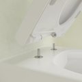 Унитаз подвесной Villeroy & Boch O.novo, безободковый, сидение Soft Close, Альпийский белый CeramicPlus 5660HRR1