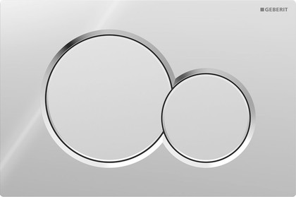 Смывная клавиша для унитаза Geberit Sigma01 двойной смыв, хром матовый, хром глянцевый 115.770.KA.5