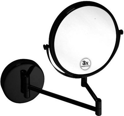 Косметическое зеркало Bemeta Dark d190, увеличение x3, матовый чёрный 112201510