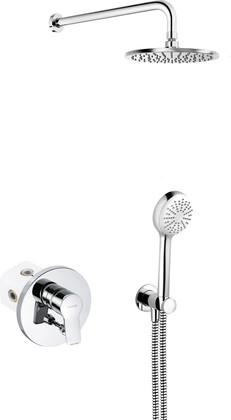 Душевая система Kludi Pure&Easy 7in1, встраиваемый смеситель, хром 376400565
