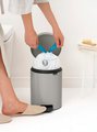 Мусорный бак с педалью Brabantia NewIcon 5л, Soft Grey Мягкий серый 252204