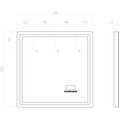 Зеркало Vigo Geometry Media Voice 700x700 LED-подсветка, подогрев, голосовое управление, Bluetooth, дата, время 046