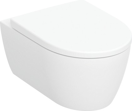 Унитаз подвесной Geberit iCon Rimfree 530, c тонким сиденьем и быстросъёмной крышкой с микролифтом 501.664.00.1