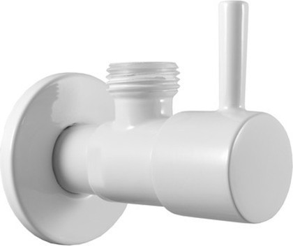 Угловой вентиль RAV Slezak Stick, 1/2"x3/8", керамический, белый RV0238B