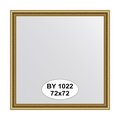 Зеркало Evoform Definite 720x720 в багетной раме 46мм, бусы золотые BY 1022