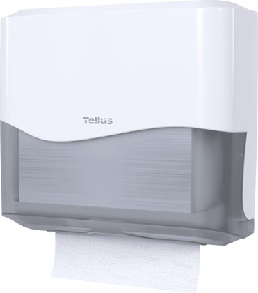 Мини-диспенсер Tellus для листовых полотенец моносложения, белый 913500