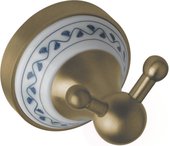 Крючок для полотенец Bemeta Kera двойной, керамика, бронза 144706037