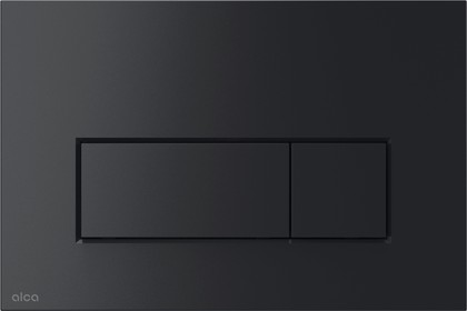 Кнопка управления Alcaplast Thin M578, для унитаза, панель и кнопки: чёрный матовый
