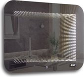 Зеркало Silver Mirrors Djet 915х685 со встроенным светильником, сенсорное, часы ФР-00002151
