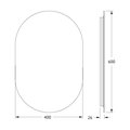 Зеркало Defesto Opti 40x60, LED подсветка, без выключателя, тёплый белый свет DF 2911