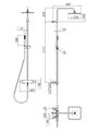 Душевая стойка Bossini Cosmo 230x230, термостат, хром L10103.030