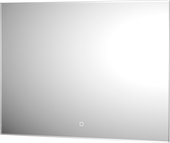 Зеркало с фацетом Defesto Glow 80x60, LED подсветка, сенсорный выключатель, тёплый белый свет DF 2517SH