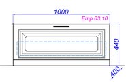 Тумба дополнительная Aqwella Empire 100см, белый глянец Emp.03.10/W