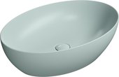 Раковина GSI Pura 600, накладная, овальная, Ghiaccio matte 884215