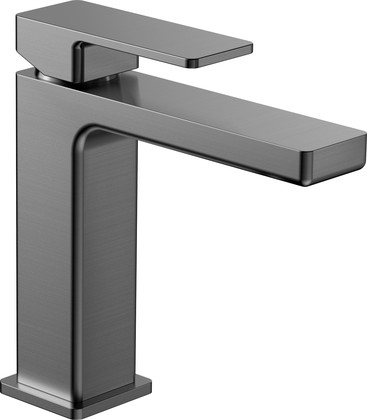 Смеситель для раковины AQUAme Savona 125, гладкий, gun metal AQM6810GM