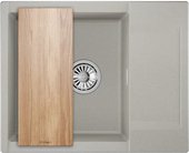 Кухонная мойка Granula Estetica ES-6202, 620x500, с крылом, кварц, Базальт 6202, БАЗАЛЬТ