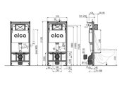 Система инсталляции Alcadrain Sadromodul, для унитаза, с возможностью вентилляции AM101/1120V