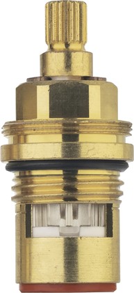 Кран-букса Remer керамическая, левая красная, поворот 90°, 20 шлицев 76SX