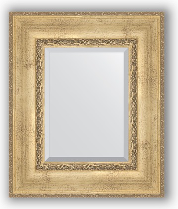Зеркало Evoform Exclusive 520x620 с фацетом, в багетной раме 120мм, состаренное серебро с орнаментом BY 3376