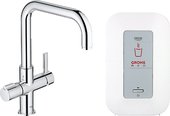 Смеситель однорычажный для кухни с бойлером, хром Grohe RED Duo 30145000