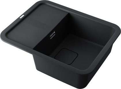 Кухонная мойка Omoikiri Tasogare 65-BL, оборачиваемая, Artgranit, чёрный 4993490