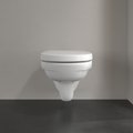 Унитаз подвесной Villeroy & Boch O.novo, безободковый, сидение Soft Close, Альпийский белый CeramicPlus 5660HRR1