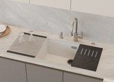 Разделочная доска Omoikiri CB-Yamakawa GB, для кухонных моек, HPL пластик, графит 4999149