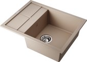 Кухонная мойка Omoikiri Sumi 65-SA с крылом, оборачиваемая, Tetogranit, бежевый 4993672