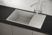 Кухонная мойка Granula Estetica ES-7807, 780x500, с крылом, кварц, Базальт 7807, БАЗАЛЬТ