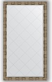 Зеркало Evoform Exclusive-G 930x1680 с гравировкой, в багетной раме 73мм, серебряный бамбук BY 4394