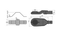 Сифон для душевого лотка Alcadrain экстра низкий, 54мм, комплект регулируемых ног APZ-S6