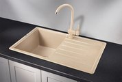 Кухонная мойка Granula Standart 7602, 760x500, кварц, Бежевый 7602, БЕЖЕВЫЙ