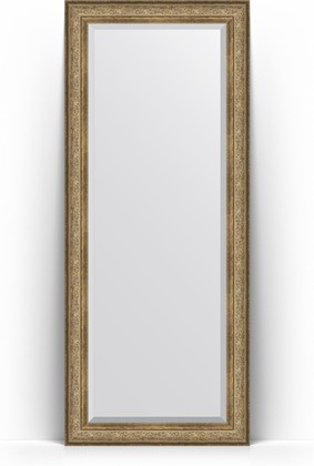 Зеркало Evoform Exclusive Floor 850x2050 пристенное напольное, с фацетом, в багетной раме 109мм, виньетка античная бронза BY 6135