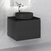 Тумба под раковину Jorno Stone 60, подвесная, антрацит Stn.01.60/P/A/JR