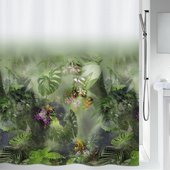 Штора для ванной Spirella Jungle, 180x200см, текстиль, зелёный 1020157
