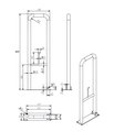Поручень настенный Aquatek 800x230, откидной с бумагодержателем, хром POR-0000005