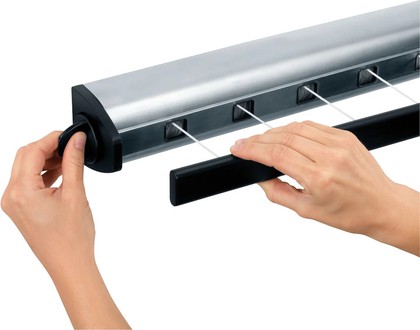 Сушилка для белья настенная Brabantia, верёвочная, 22м, матовая сталь 385766