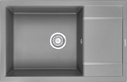 Кухонная мойка Granula 7805, 780x500, накладная, с крылом, кварц, Алюминиум 7805, АЛЮМИНИУМ