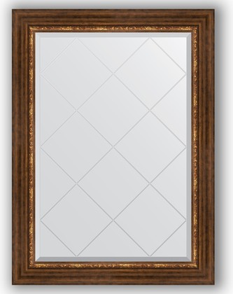 Зеркало Evoform Exclusive-G 760x1040 с гравировкой, в багетной раме 88мм, римская бронза BY 4191
