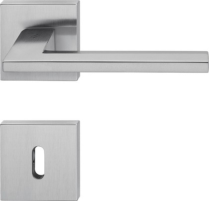 Ручка дверная Colombo Electra, 50x50, с накладкой классик, хром матовый MS11R cromat
