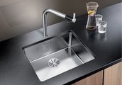 Кухонная мойка Blanco Andano 500-U, отводная арматура, полированная сталь 522967