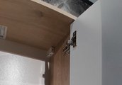 Пенал Aquatek Либра 1600x350, 2 двери push-to-open, фасад серый матовый, корпус дуб давос AQ60035-DO-MG