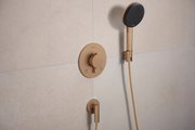 Шланговое подсоединение Hansgrohe FixFit Fine S, с клапаном обратного тока, шлифованная бронза 28882140