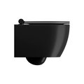 Унитаз подвесной GSI Pura 460, Swirlflush, чёрный матовый 880226