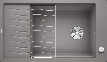 Кухонная мойка Blanco Elon XL 8S, клапан-автомат, алюметаллик 524862