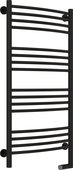 Полотенцесушитель электрический Сунержа Богема 2.0, выгнутая 1000x500, МЭМ справа, чёрный матовый 31-5203-1050