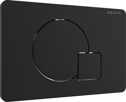 Панель смыва Aquatek клавиши круг/квадрат, 162x244, матовый чёрный KDI-0000069