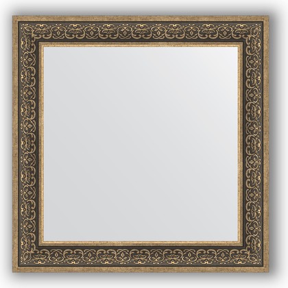 Зеркало Evoform Definite 830x830 в багетной раме 101мм, вензель серебряный BY 3256