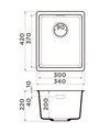 Кухонная мойка Omoikiri Kata 34-U-BL, Artgranit, чёрный 4993382