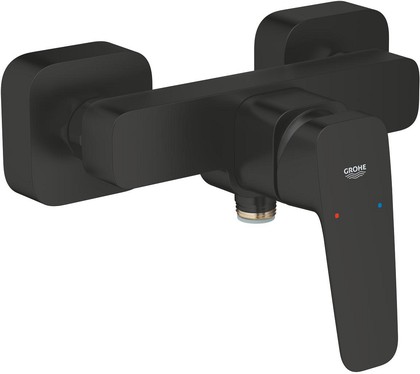 Смеситель для душа Grohe Cubeo, наружный монтаж, матовый чёрный 1018242430